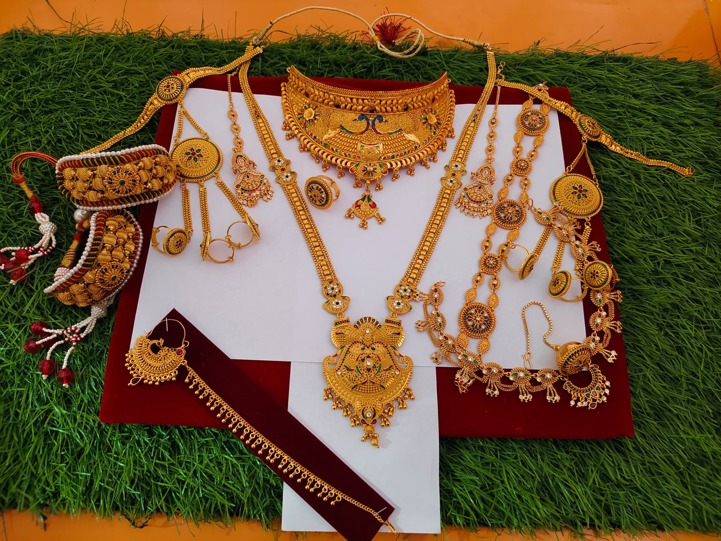 Nath, ponchi,ponchi, buti, Ramnavmi , finger ring, chokar, Shisful, Rakhdi set 53